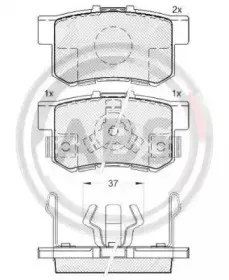 Комплект тормозных колодок, дисковый тормоз A.B.S. купить
