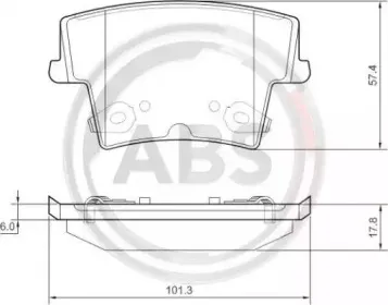 Комплект тормозных колодок, дисковый тормоз A.B.S. купить