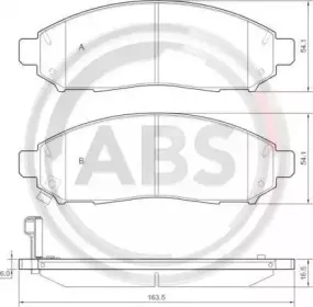 Комплект тормозных колодок, дисковый тормоз A.B.S. купить
