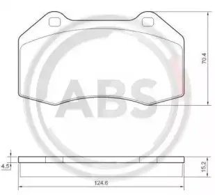 Комплект тормозных колодок, дисковый тормоз A.B.S. купить