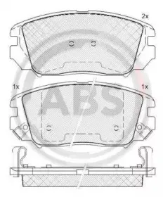 Комплект тормозных колодок, дисковый тормоз A.B.S. купить