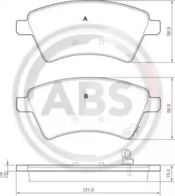 Комплект тормозных колодок, дисковый тормоз A.B.S. купить