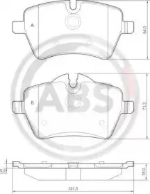 Комплект тормозных колодок, дисковый тормоз A.B.S. купить