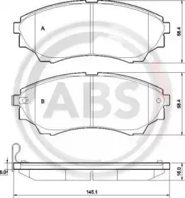Комплект тормозных колодок, дисковый тормоз A.B.S. купить
