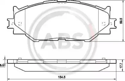 Комплект тормозных колодок, дисковый тормоз A.B.S. купить