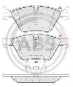 Комплект тормозных колодок, дисковый тормоз A.B.S. купить