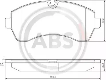 Комплект тормозных колодок, дисковый тормоз A.B.S. купить