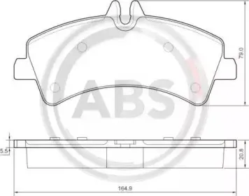 Комплект тормозных колодок, дисковый тормоз A.B.S. купить