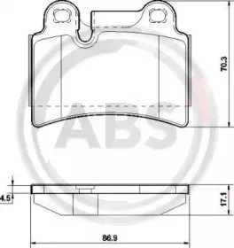 Комплект тормозных колодок, дисковый тормоз A.B.S. купить