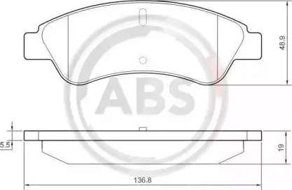 Комплект тормозных колодок, дисковый тормоз A.B.S. купить