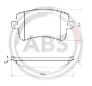 Комплект тормозных колодок, дисковый тормоз A.B.S. купить