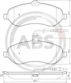Комплект тормозных колодок, дисковый тормоз A.B.S. купить