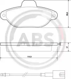 Комплект тормозных колодок, дисковый тормоз A.B.S. купить