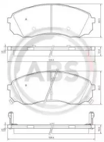 Комплект тормозных колодок, дисковый тормоз A.B.S. купить