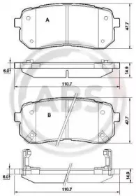 Комплект тормозных колодок, дисковый тормоз A.B.S. купить