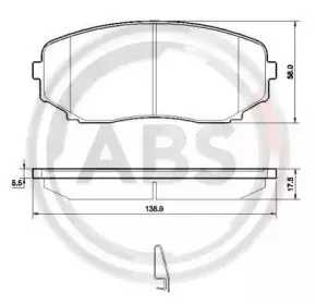 Комплект тормозных колодок, дисковый тормоз A.B.S. купить