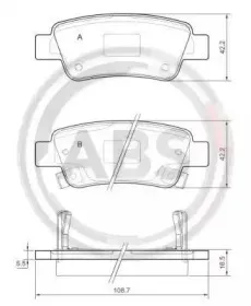 Комплект тормозных колодок, дисковый тормоз A.B.S. купить