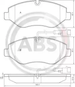 Комплект тормозных колодок, дисковый тормоз A.B.S. купить