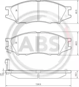 Комплект тормозных колодок, дисковый тормоз A.B.S. купить