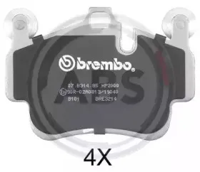 Комплект тормозных колодок, дисковый тормоз A.B.S. купить