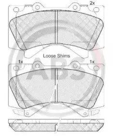 Комплект тормозных колодок, дисковый тормоз A.B.S. купить