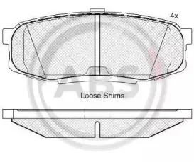 Комплект тормозных колодок, дисковый тормоз A.B.S. купить
