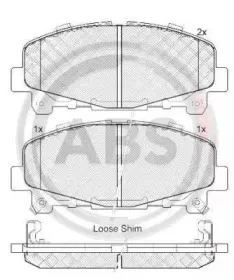 Комплект тормозных колодок, дисковый тормоз A.B.S. купить