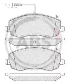 Комплект тормозных колодок, дисковый тормоз A.B.S. купить