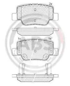 Комплект тормозных колодок, дисковый тормоз A.B.S. купить