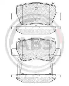 Комплект тормозных колодок, дисковый тормоз A.B.S. купить