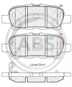 Комплект тормозных колодок, дисковый тормоз A.B.S. купить