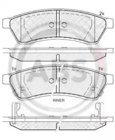 Комплект тормозных колодок, дисковый тормоз A.B.S. купить