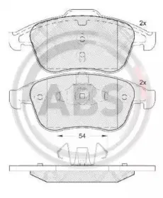Комплект тормозных колодок, дисковый тормоз A.B.S. купить