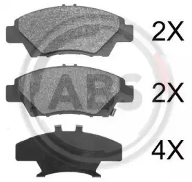 Комплект тормозных колодок, дисковый тормоз A.B.S. купить