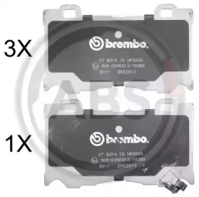 Комплект тормозных колодок, дисковый тормоз A.B.S. купить