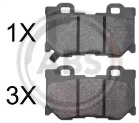 Комплект тормозных колодок, дисковый тормоз A.B.S. купить