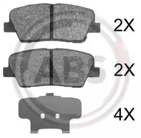Комплект тормозных колодок, дисковый тормоз A.B.S. купить