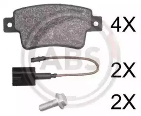 Комплект тормозных колодок, дисковый тормоз A.B.S. купить