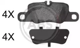 Комплект тормозных колодок, дисковый тормоз A.B.S. купить