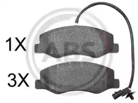 Комплект тормозных колодок, дисковый тормоз A.B.S. купить