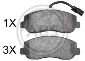 Комплект тормозных колодок, дисковый тормоз A.B.S. купить