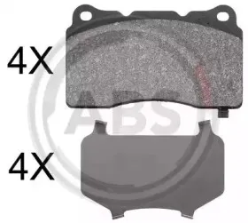 Комплект тормозных колодок, дисковый тормоз A.B.S. купить