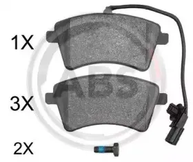 Комплект тормозных колодок, дисковый тормоз A.B.S. купить