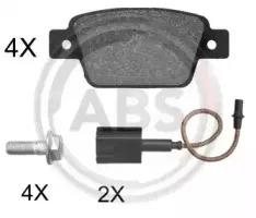 Комплект тормозных колодок, дисковый тормоз A.B.S. купить