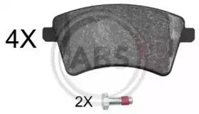 Комплект тормозных колодок, дисковый тормоз A.B.S. купить