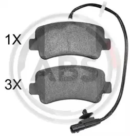 Комплект тормозных колодок, дисковый тормоз A.B.S. купить