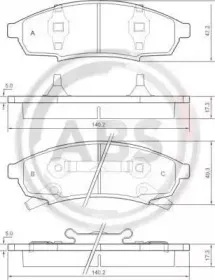 Комплект тормозных колодок, дисковый тормоз A.B.S. купить