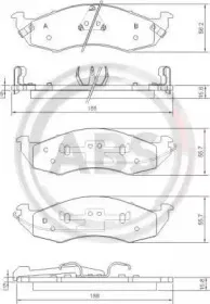 Комплект тормозных колодок, дисковый тормоз A.B.S. купить