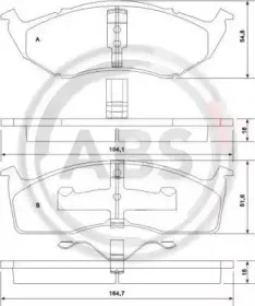 Комплект тормозных колодок, дисковый тормоз A.B.S. купить