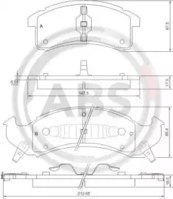 Комплект тормозных колодок, дисковый тормоз A.B.S. купить
